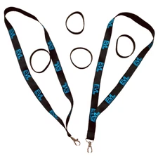 EVL #EVL Lot of (6) 2 - ID / Key Lanyards & 4 - Silicone Workout Bracelets New
