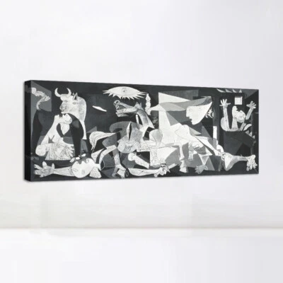 ANYA'S ARTFULHOME Canvas Print Extra Large Art Guernica by Pablo Picasso w/Inner Frame 26"x60"