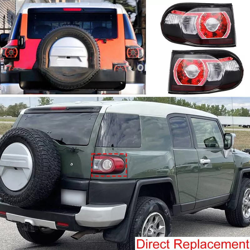 For Toyota FJ Cruiser 07 2014 Smoked LED Tail Light Left Right