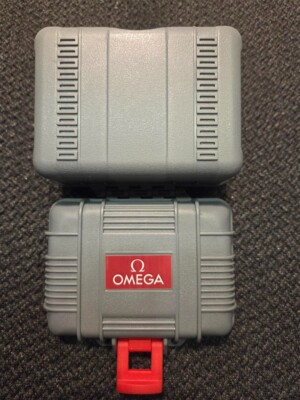 Ω Omega Single Gray Watch Collector Travel Presentation Storage