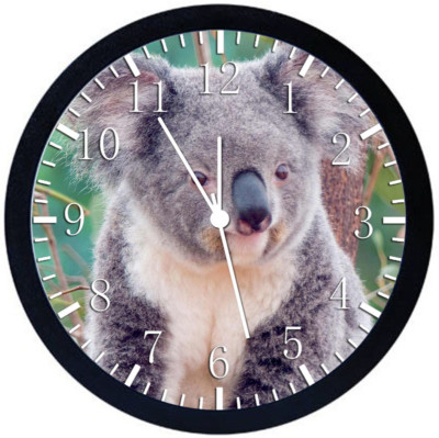Cue Koala Bear Black Frame Wall Clock Nice For Decor or Gifts Y85 | eBay