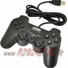 JOYPAD PC USB JOYSTICK CONTROLLER VIBRAZIONE DUAL SHOCK GAMEPAD MAC ANALOGICO