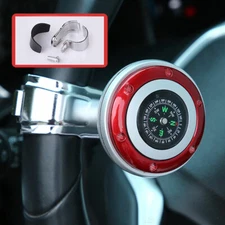 Car Steering Wheel Handle Assister Spinner Knob Ball Accessories  With Compass