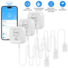 3X Smart WiFi Water Leak Sensor Flood Tuya Leakage Level Overflow Detector Alarm