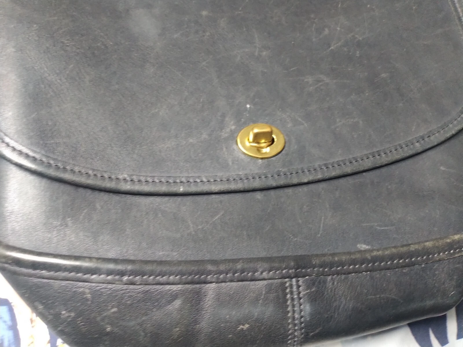 Borsa Coach City vintage in pelle nera 9790