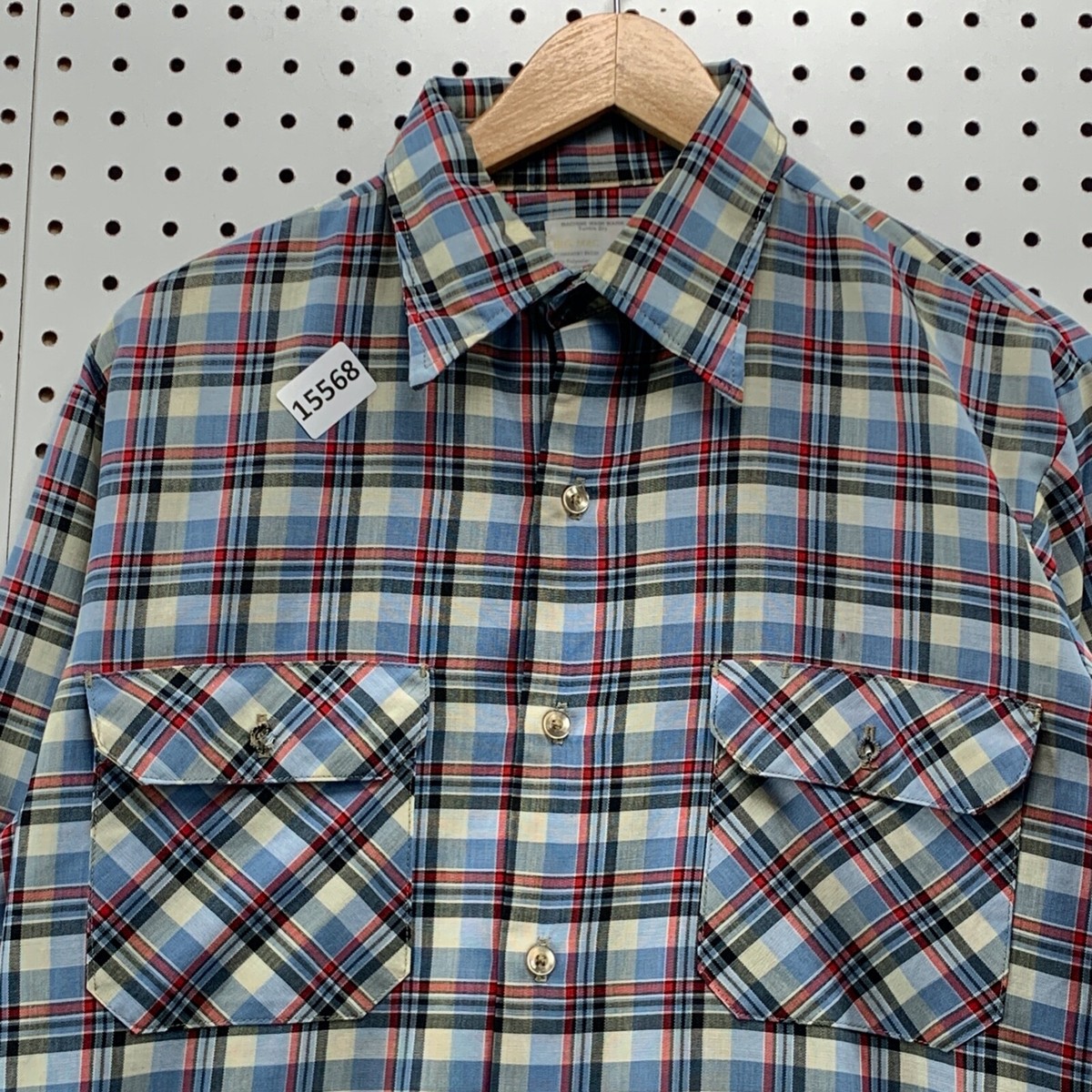 Vintage Big Mac JC Penny Plaid Long Sleeve Button Medium