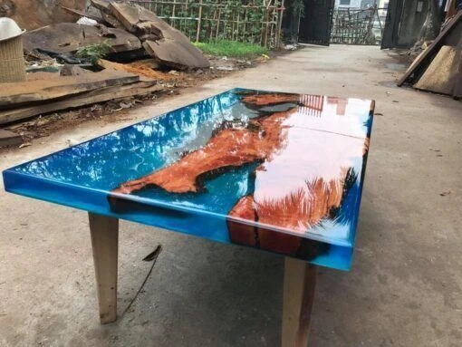 Epoxy Table, dining, sofa, center table top Live Edge Walnut Table ,Custom Order - Image 2 of 4
