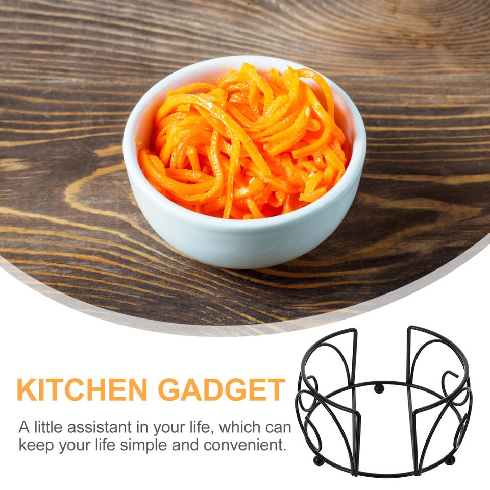 Coaster Holder Stand Round Metal Only Black Organizer Bins Kitchen