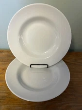 The Howard Elliott Collection White CREAM SOUP PASTA Bowl 9" SET of 2