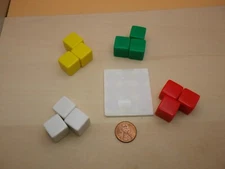 Opaque 16mm Blank Dice Package of 12 in 4 Different Colors D6 & 150 Stickers