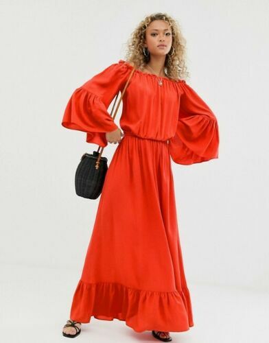 ASOS Bridesmaid Dress Embellished Maroon Red Burgundy | eBay UK