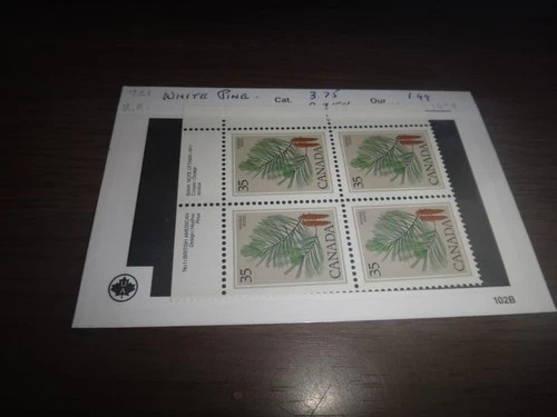 canada mint never hinged  scott #721 U.R. plate block