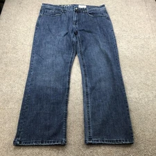 TK Axel Jeans Mens 36x30 Blue Slim Boot Cut Denim Back Flap Pockets Casual