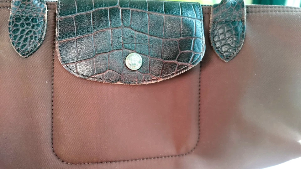 NWT LONGCHAMP Le Pliage Type M Medium Handheld Travel Tote Gunmetal Grey AUTHNTC, photo 2 of 5