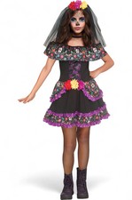 Brand New Sugar Skull Ghost Face Child Costume