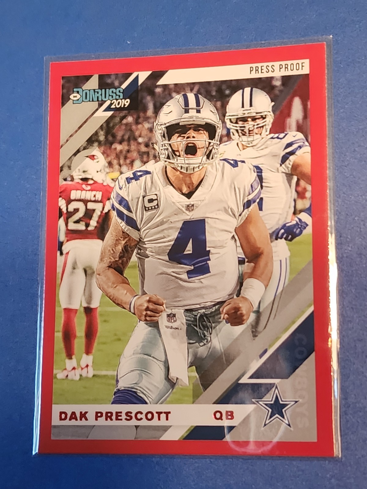 2019 Panini Donruss  Dak Prescott #73 V Photo Variations Press Proof Red Cowboys
