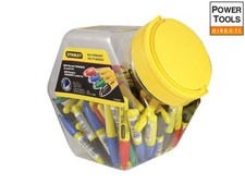 Stanley® 1-47-329 Mini Fine Tip Marker, Mixed Colours (Tub 72)