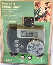 Orbit Two-Port Digital Timer Model 56503 Hose Automatic Water