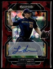 2022 Panini Prizm Draft Picks #PDP166 Liam Simon Burgundy Ice Autograph /12