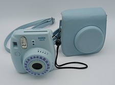Fujifilm Instax Mini 8 Instant Film Camera With Carrying Case Baby Blue/ Sticker