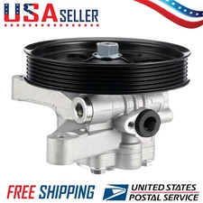Power Steering Pump w/ Pulley For Honda Accord 2008-2012 Pilot 2009-2011 3.5L