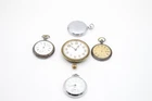 F x 5 Vintage Pocket Watches Inc Thermos, CYMA, Ruhla Etc Working