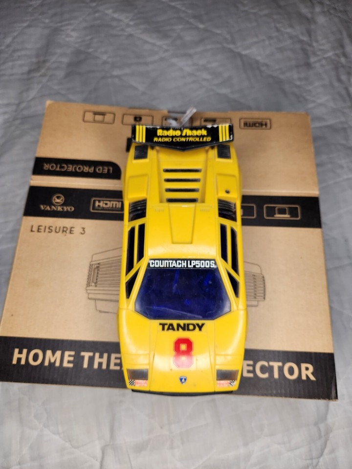 Vintage Countach LP500S Yellow RC Radio Shack Remote Control Car eBay