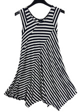Premise Womens Size S Striped Pullover Round Neck Midi Trapeze Swing Dress