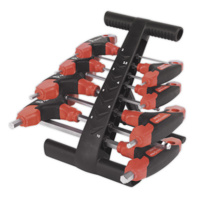 Sealey AK7144 Kugelkopf-Sechskantschlüssel-Set 8-teilig T-Griff metrisch