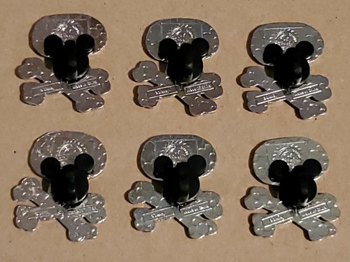 Disney Trading Pins Complete Set of 6 Mickey & Friends Crossbone Pins Brand New! - Picture 2 of 8