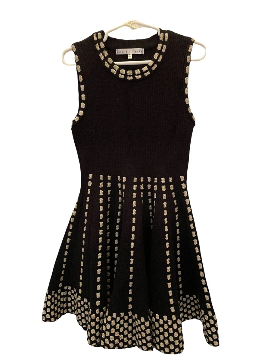 Girls black hotsell knit dress