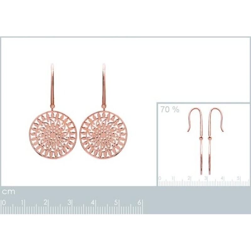 Boucles D'oreilles Pendantes Argent, Filigrane Rond, Style Bohème Ou Cocktail, Faites Au Brésil