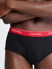 Slip uomo Calvin Klein vestibilità classica cotone confezione da 5 nero taglia small