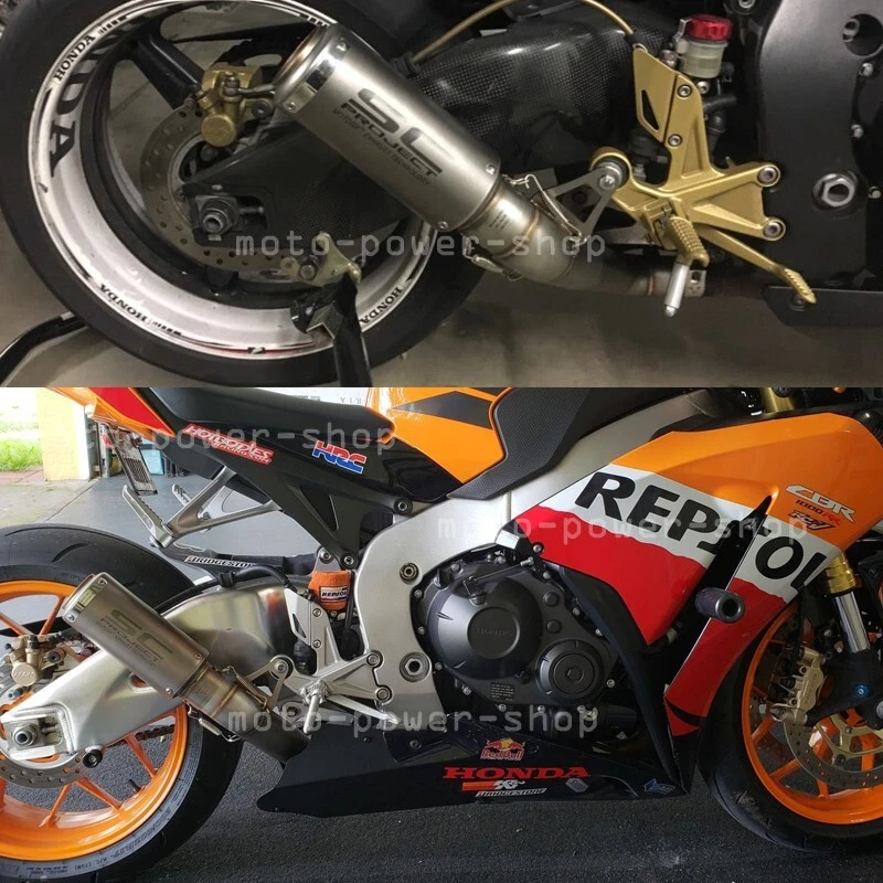 Sistema de escape deslizable para Honda CBR1000RR 2008-2016 tubo de enlace medio silenciador puntas Foto 2 de 4
