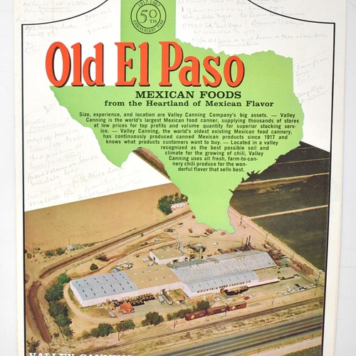 1950s Old El Paso Mexican Foods Valley Canning Company Mountain Pass