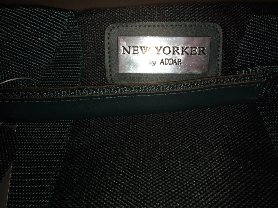 NUEVO CON ETIQUETAS ~ NEW YORKER BY ADDAR ~ Equipaje Cartera Ejecutivo Suave Adjunto ~ Verde     Foto 3 de 4