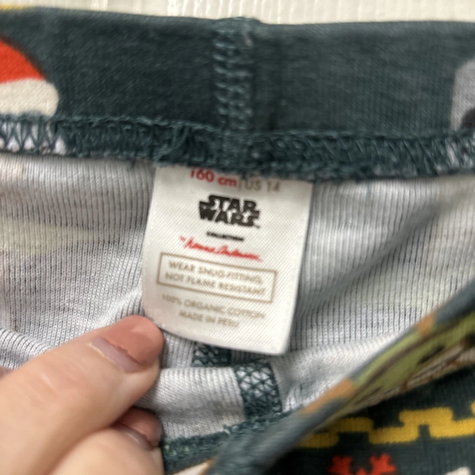 Pantalones de pijama Hanna Andersson Star Wars Navidad Yoda Vader niños 14 Foto 3 de 4