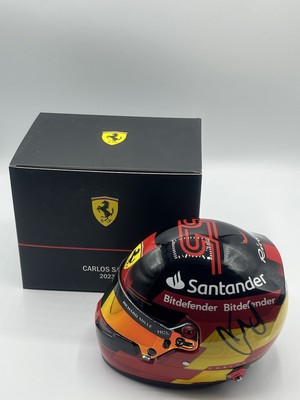 Casque 1/2 Carlos Sainz 2018 - Miniature Signée - Échelle 1:2 - Neuf