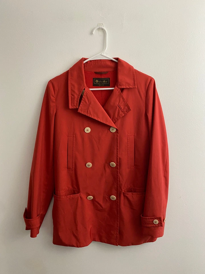 Loro Piana оранжевый штормовой системы дождя и ветровка куртка sz 40 - Изображение 2 из 4