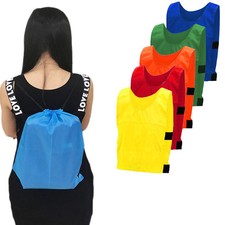 Unisex Sports Training Bibs Bags Football Netball Vests Adults CHOICE of 1-20
