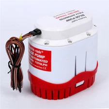 12V Boat Bilge Water Pump 2000gph Built-In Float Switch Automatic Submersible