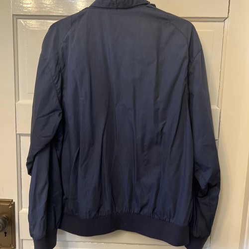 Cotton Traders Mens Large Navy Blue Cotton Blend Cafe Racer Full Zip Jacket - Picture 5 of 5