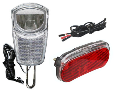 LED Scheinwerfer SET Rücklicht, Kabel Standlicht Sensor Nabendynamo BD-4268