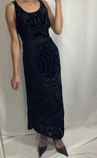 Citron Velvet Silk Blend Maxi Dress