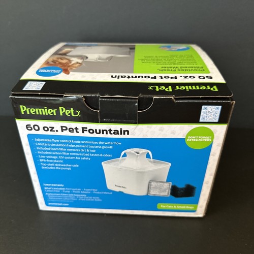 Premier Pet 60 oz Automatic Water Fountain for Cat & Small Dogs New/open Box - Picture 4 of 6