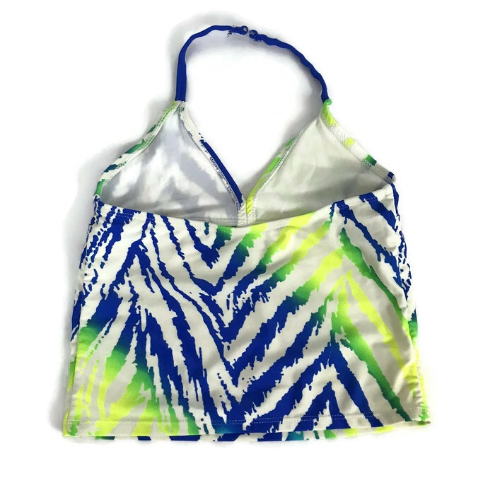 Traje de baño OP para niños talla mediana 7-8 Tankini Top azul amarillo natación Foto 2 de 4