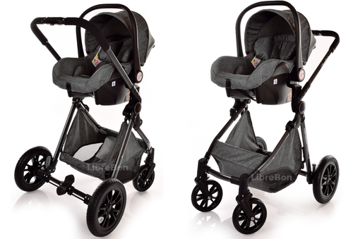 Baby Pram Buggy 3 in 1 Travel System Car Seat Folding Pushchair Reversible - Picture 111 of 117