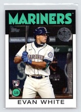 2021 Topps - 1986 Topps Baseball 35th Anniversary Evan White #86B-82 RC Mariners