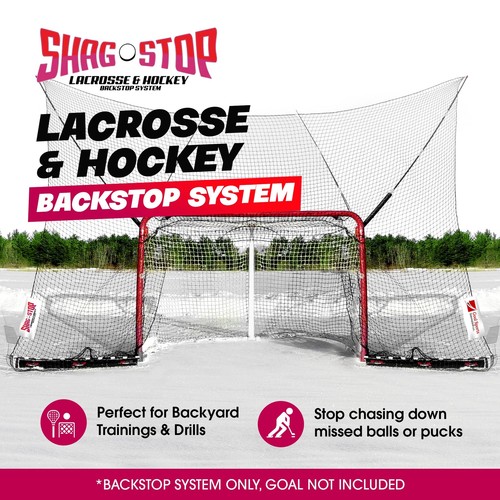 Shag Stop, Lacrosse Goal and Ice Hockey Backstop Net, Durable Lacrosse Backstop - Picture 3 of 9