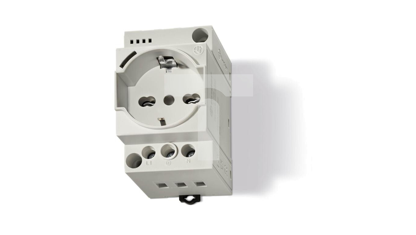 Universal service electrical socket with LED for DIN rail RAL7035 7U.00.8 /T2UK